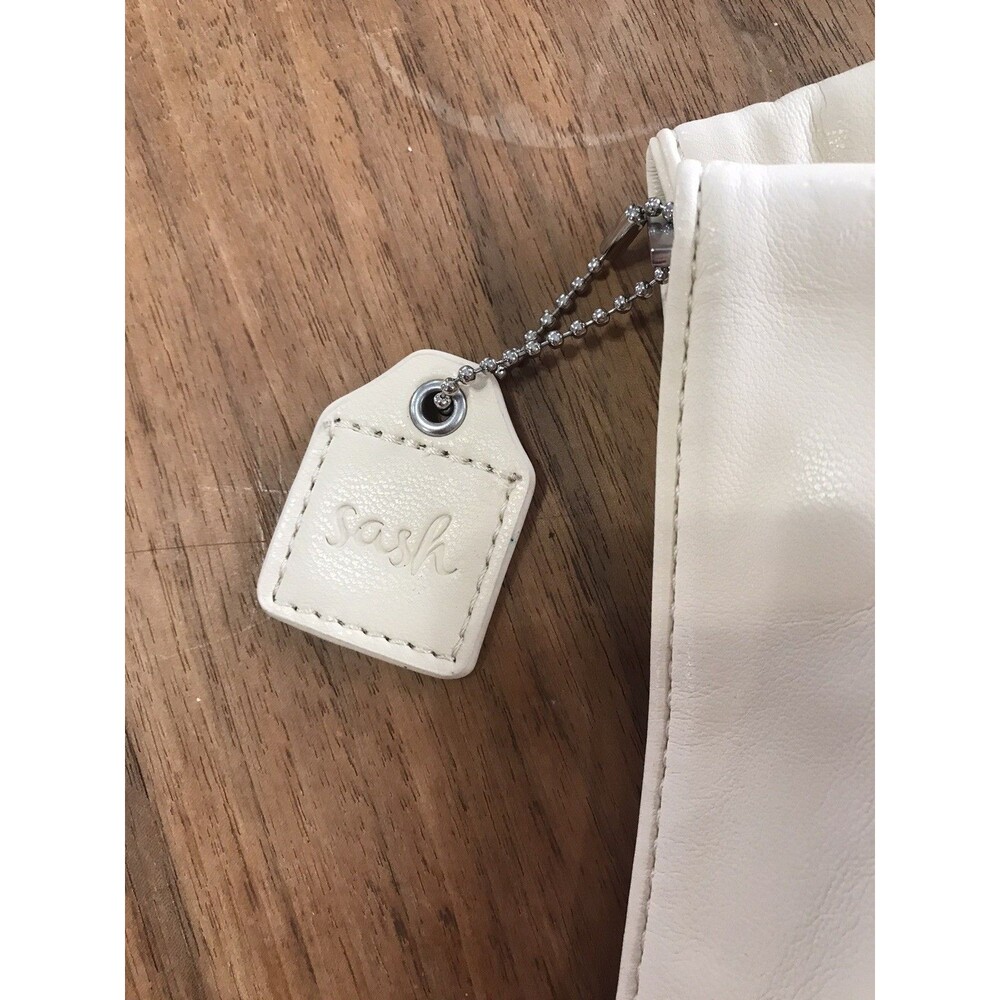 The Sash Vegan Leather Cross Body Bag Off White Signature Travel - Picture 2 of 6